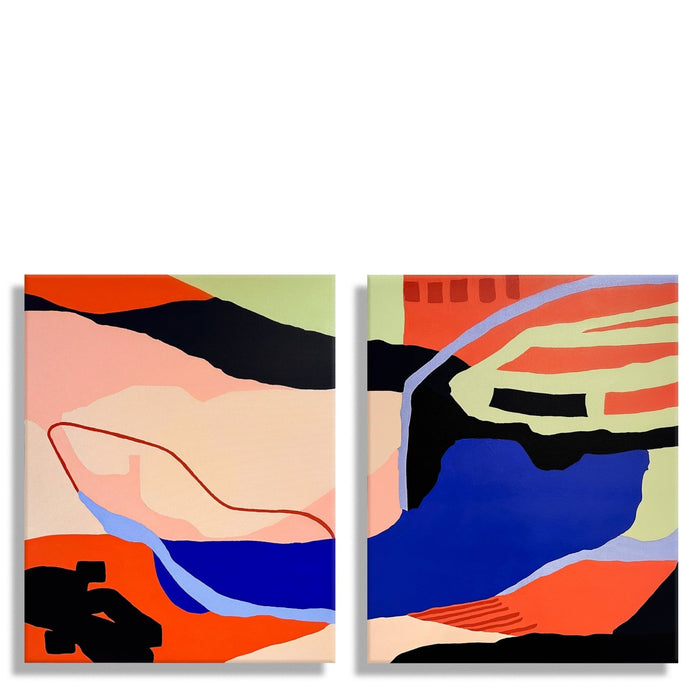 Moglea · Long Road Diptych Painted Compositions | socius design in Rochester, MN