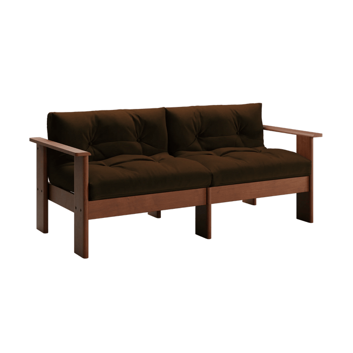 Bacana Loveseat in Recycled Velvet - Sabai Design | socius design | Rochester MN (Chocolate)