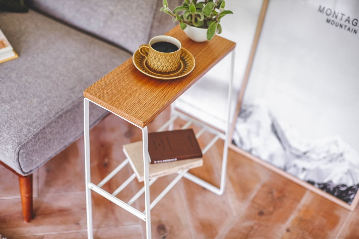 Yamazaki Home · 22" H End Table in Steel + Wood | socius design in Rochester, MN