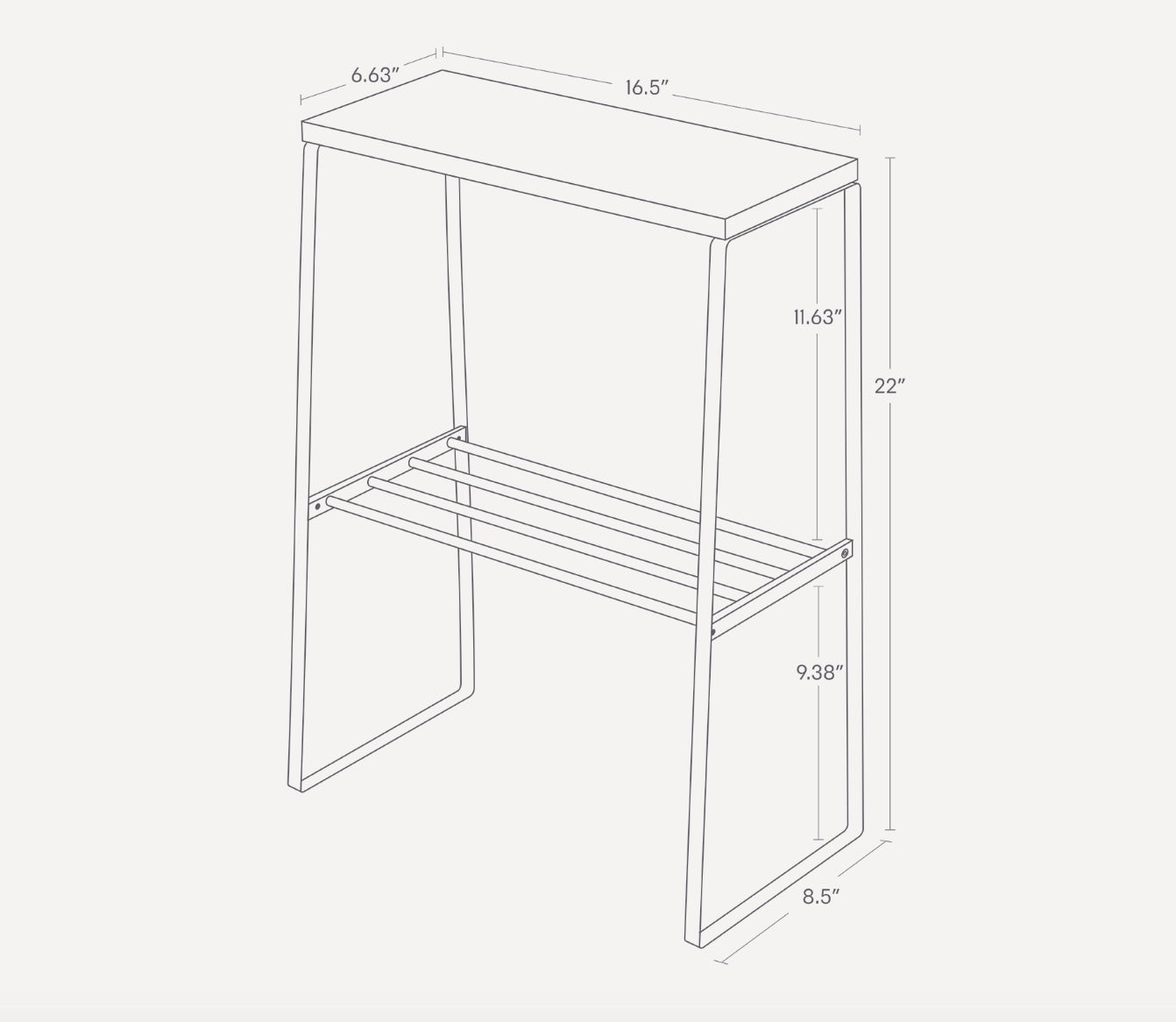 Yamazaki Home · 22" H End Table in Steel + Wood | socius design in Rochester, MN