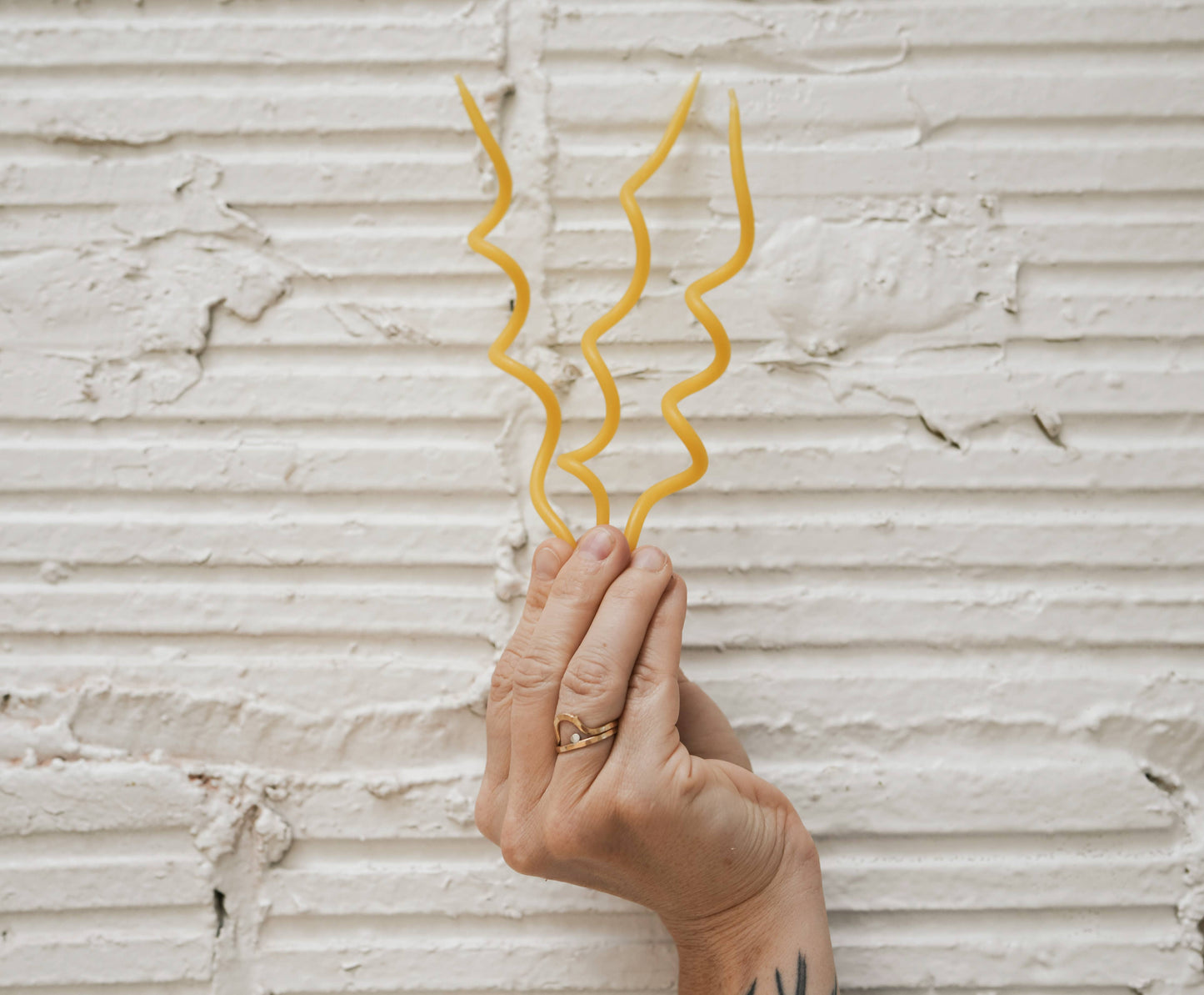 Curly Beeswax Birthday Candles