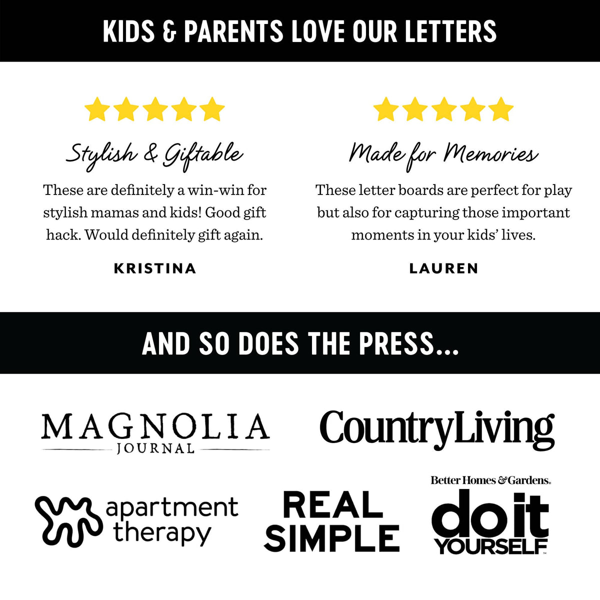 1" Letras magnéticas Wild Honey | The Type Set Co.