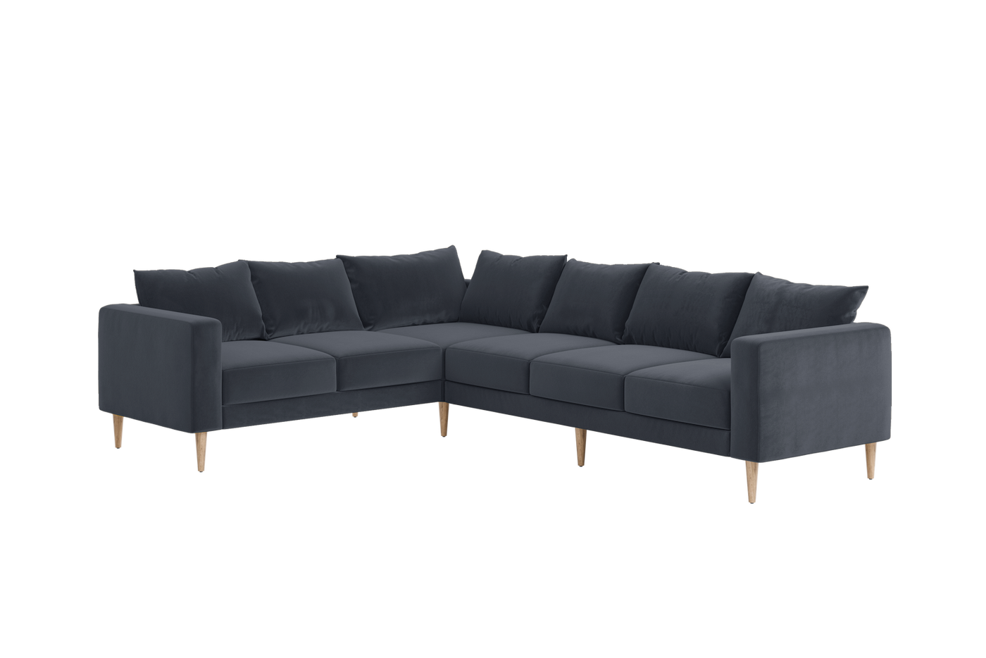 The Essential Corner Sectional (6 Seat) in Recycled Velvet