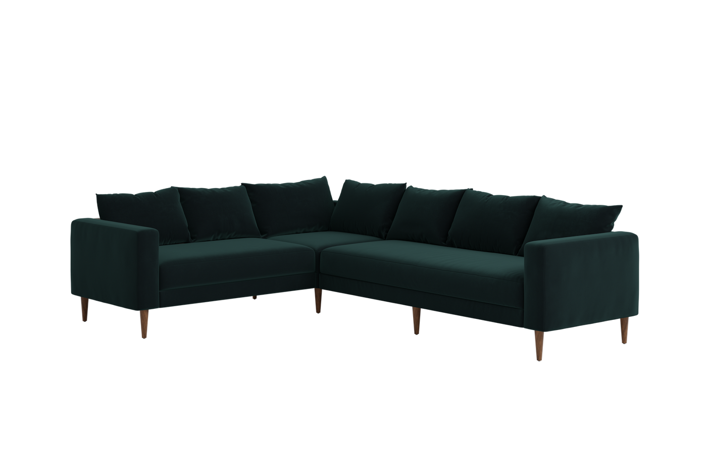 The Essential Corner Sectional (6 Seat) in Recycled Velvet