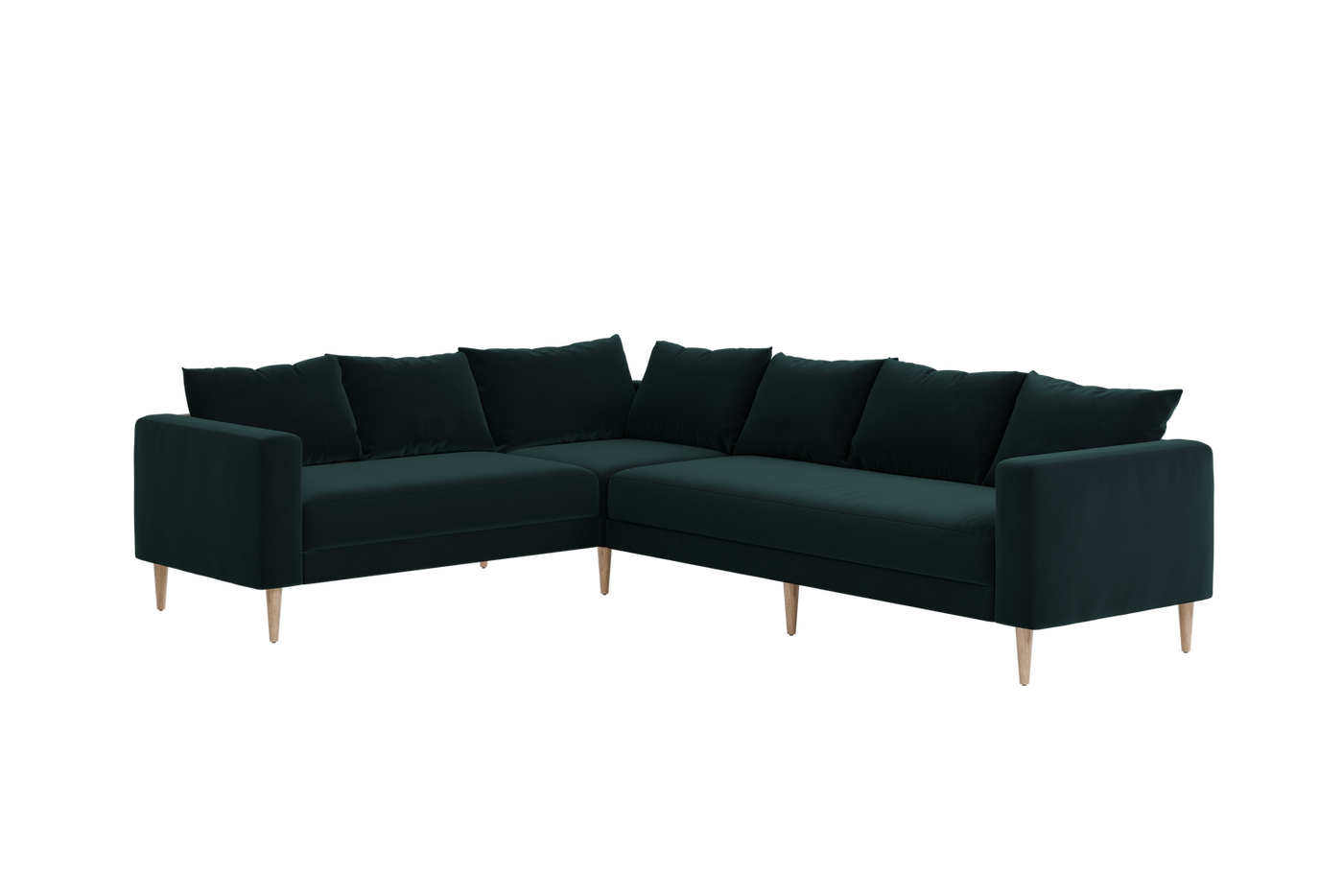 The Essential Corner Sectional (6 Seat) in Recycled Velvet