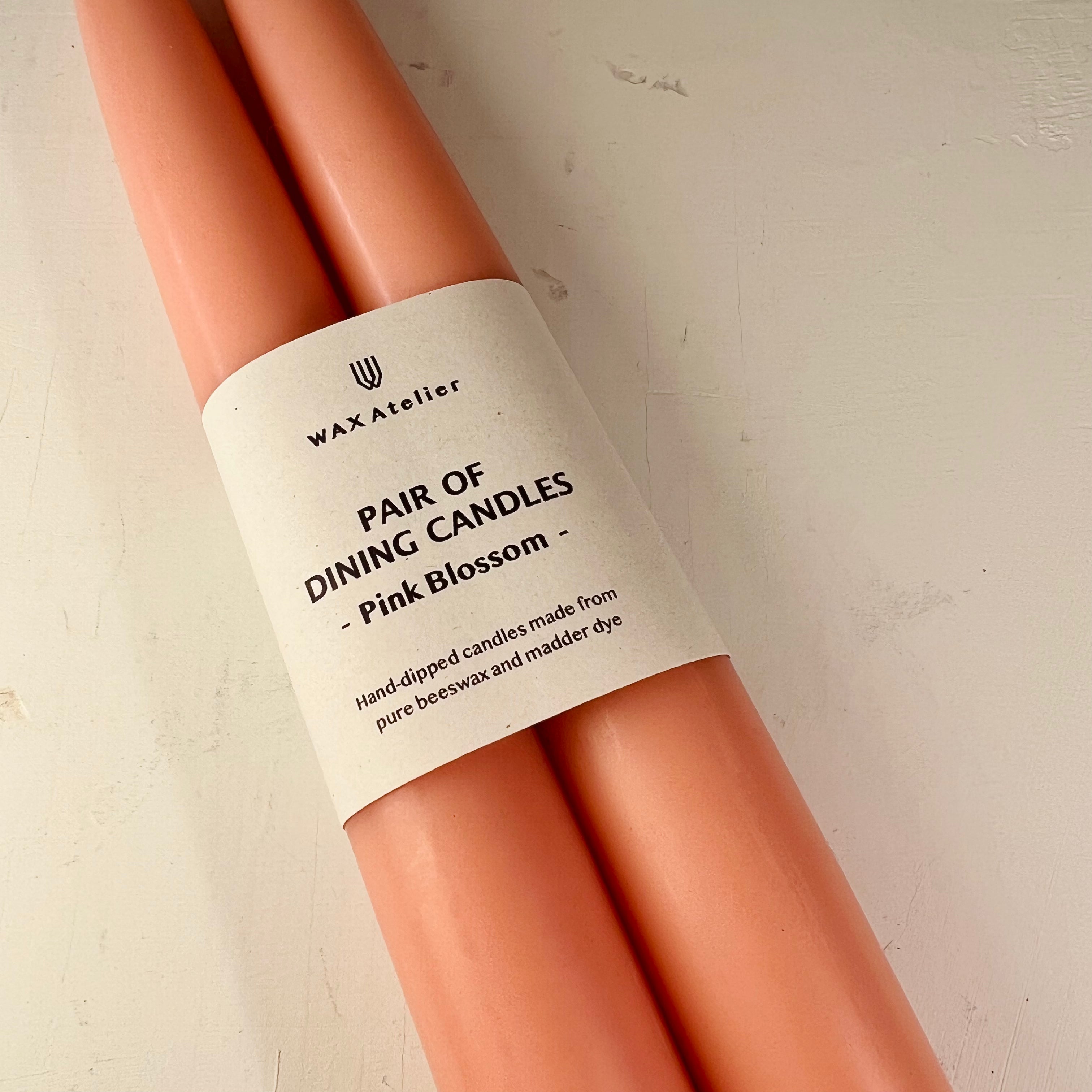 Wax Atelier Beeswax Dining Candles · Pink Blossom