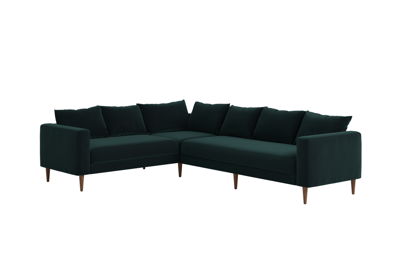 The Essential Corner Sectional (6 Seat) in Recycled Velvet