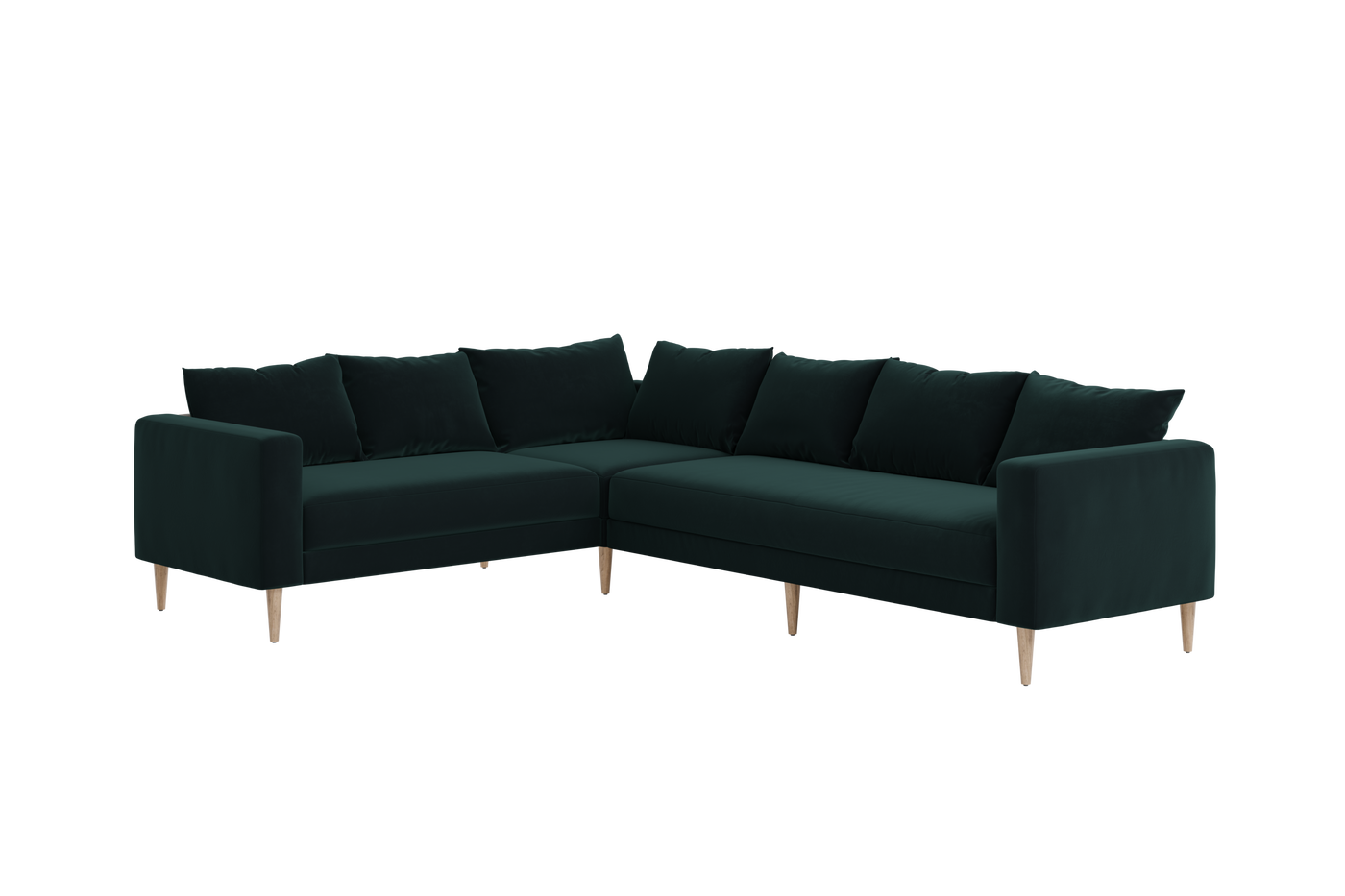 The Essential Corner Sectional (6 Seat) in Recycled Velvet