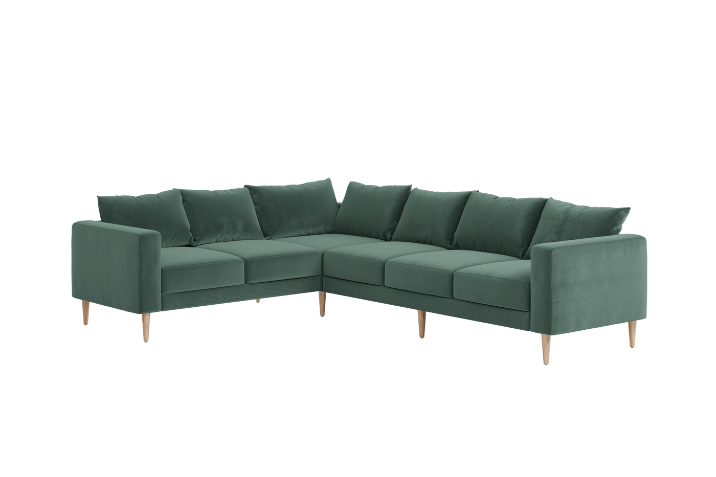 The Essential Corner Sectional (6 Seat) in Recycled Velvet