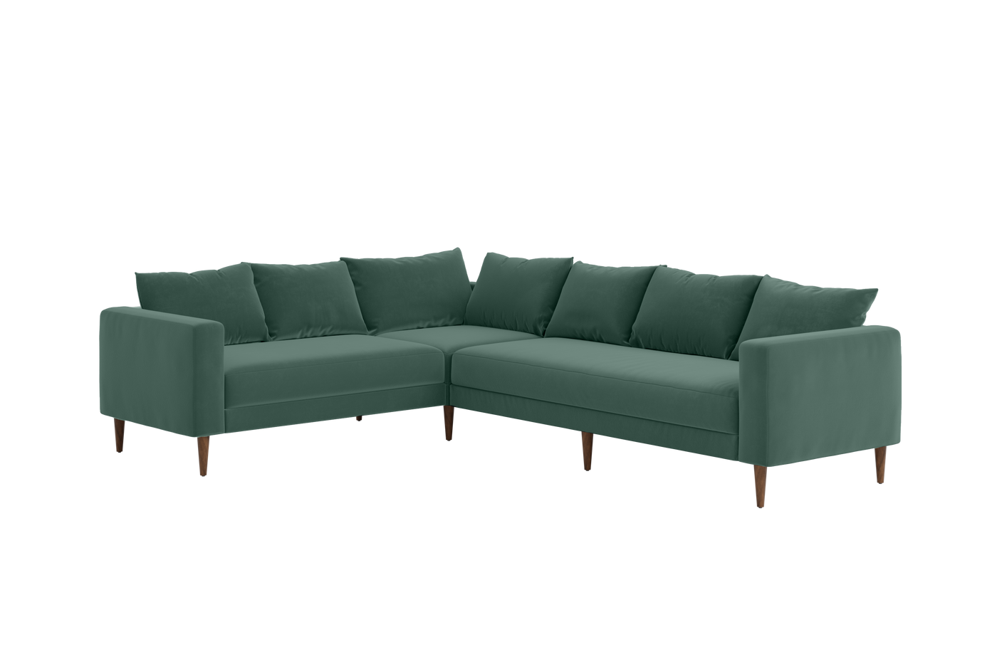 The Essential Corner Sectional (6 Seat) in Recycled Velvet