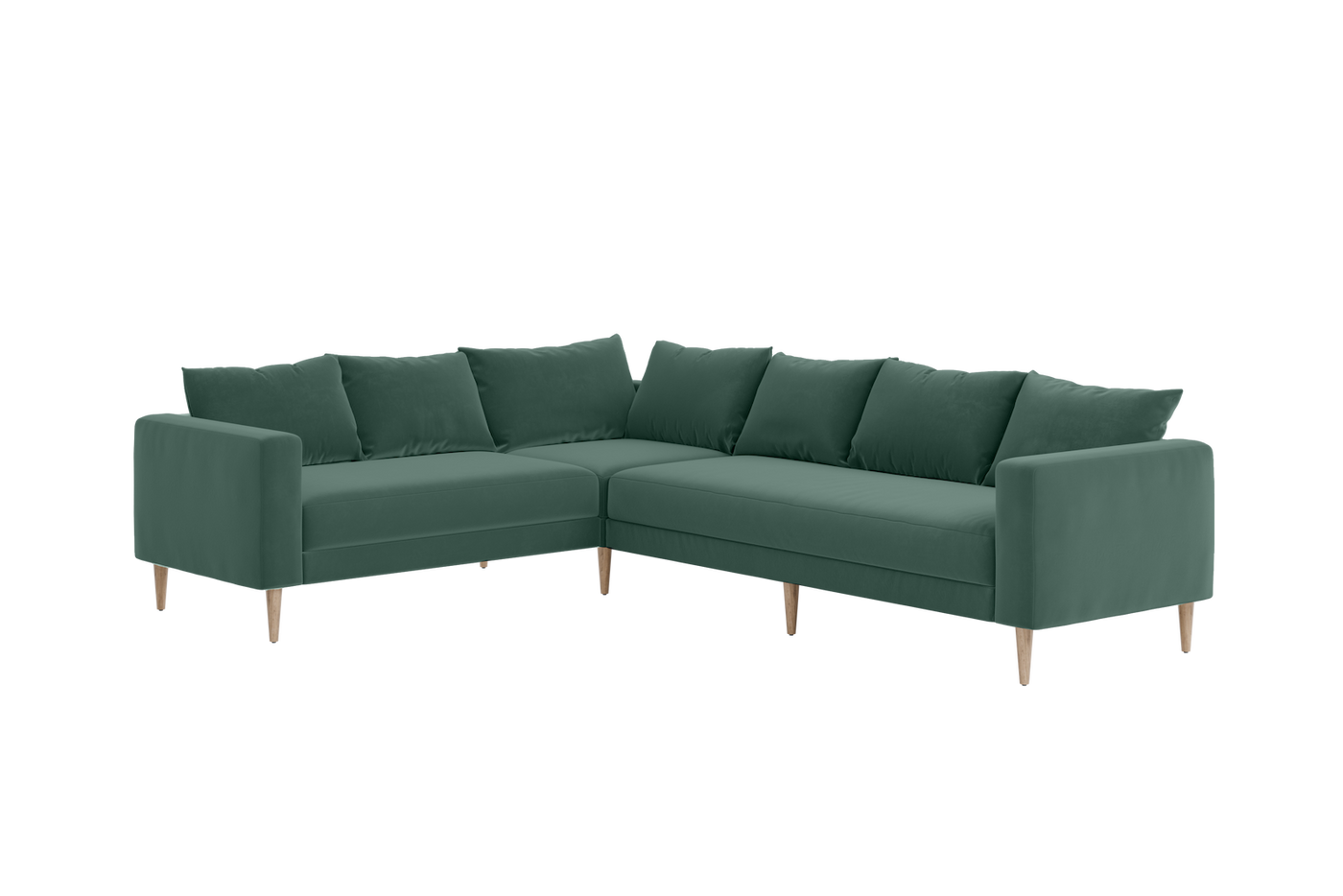 The Essential Corner Sectional (6 Seat) in Recycled Velvet