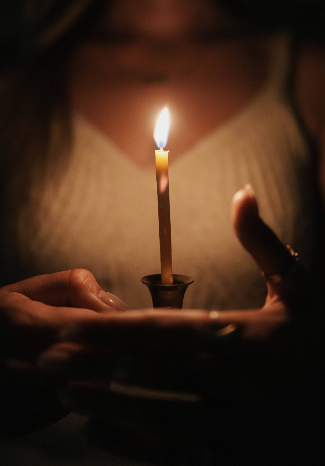 Slow Burn · 9" Pure Beeswax Slim Taper Candle | socius design in Rochester, MN