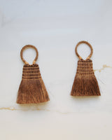 Fodory - Mini cepillo de fibra de palma con mango