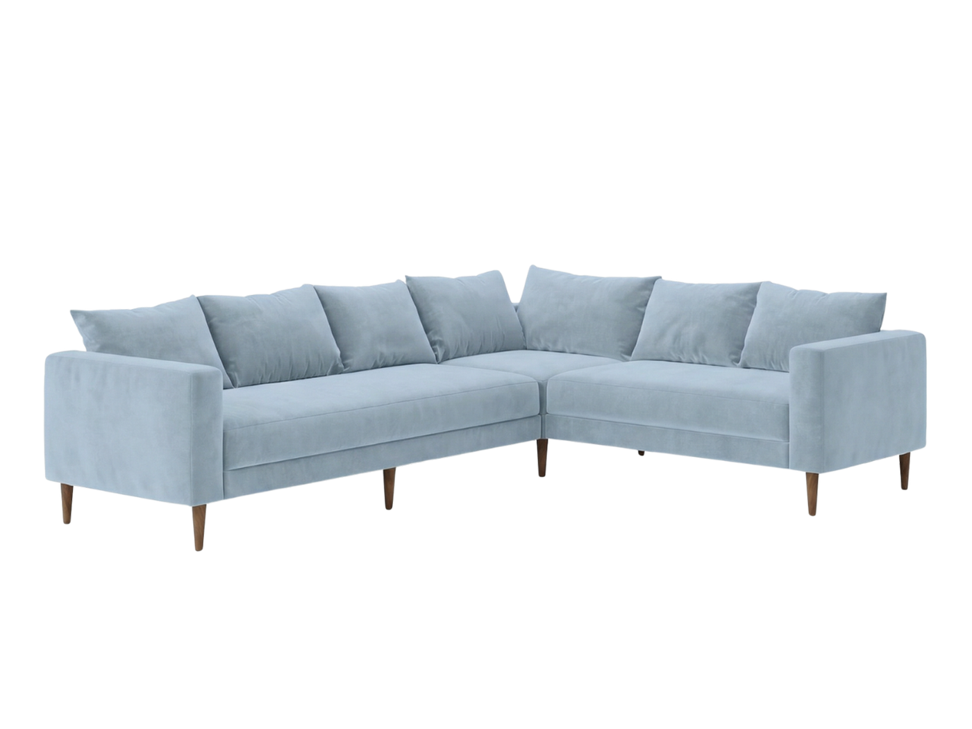 The Essential Corner Sectional (6 Seat) in Recycled Velvet
