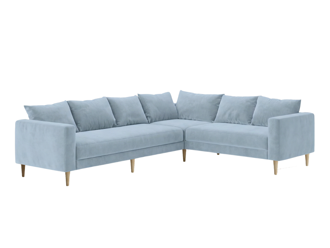 The Essential Corner Sectional (6 Seat) in Recycled Velvet