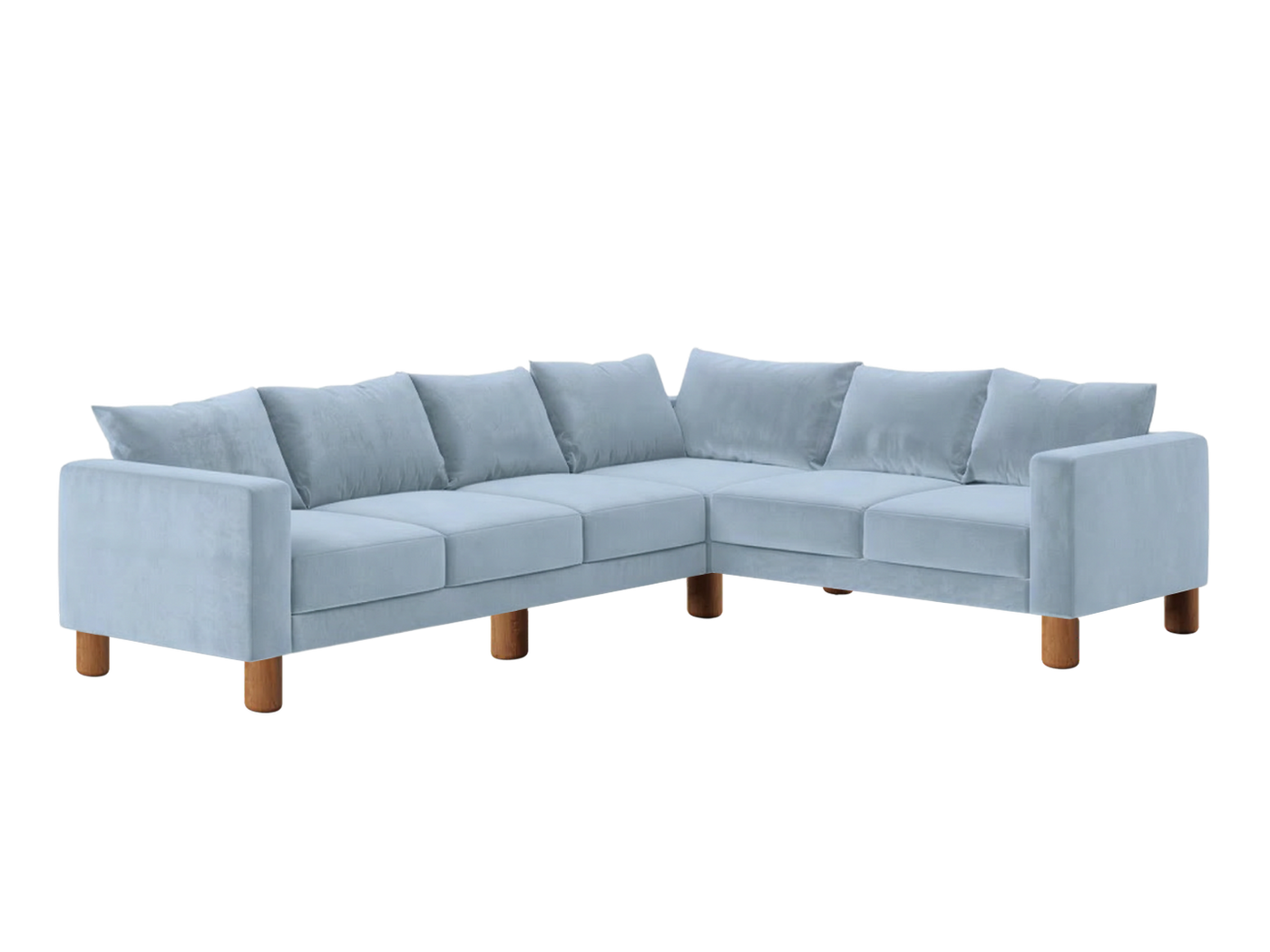 The Essential Corner Sectional (6 Seat) in Recycled Velvet