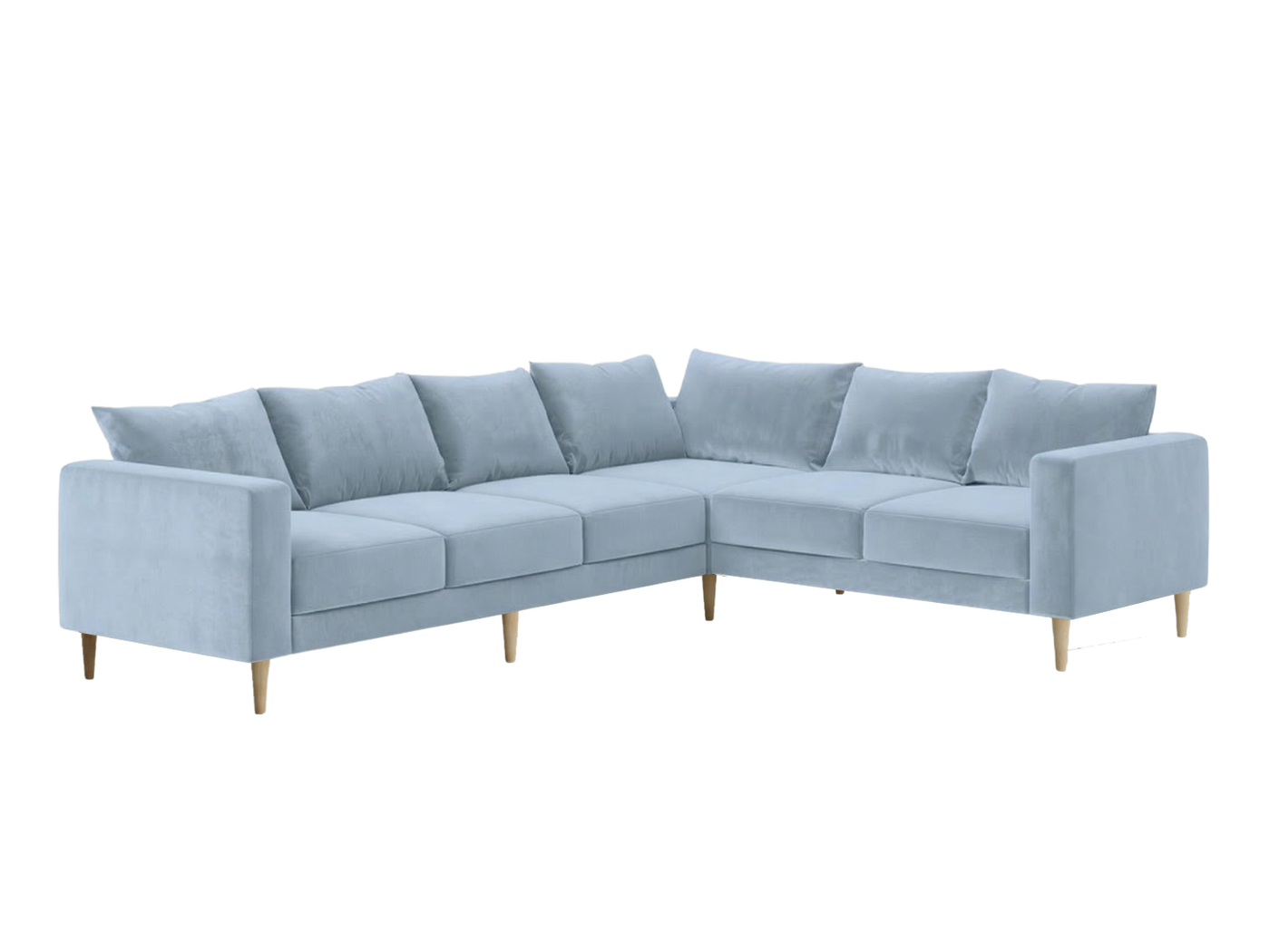 The Essential Corner Sectional (6 Seat) in Recycled Velvet