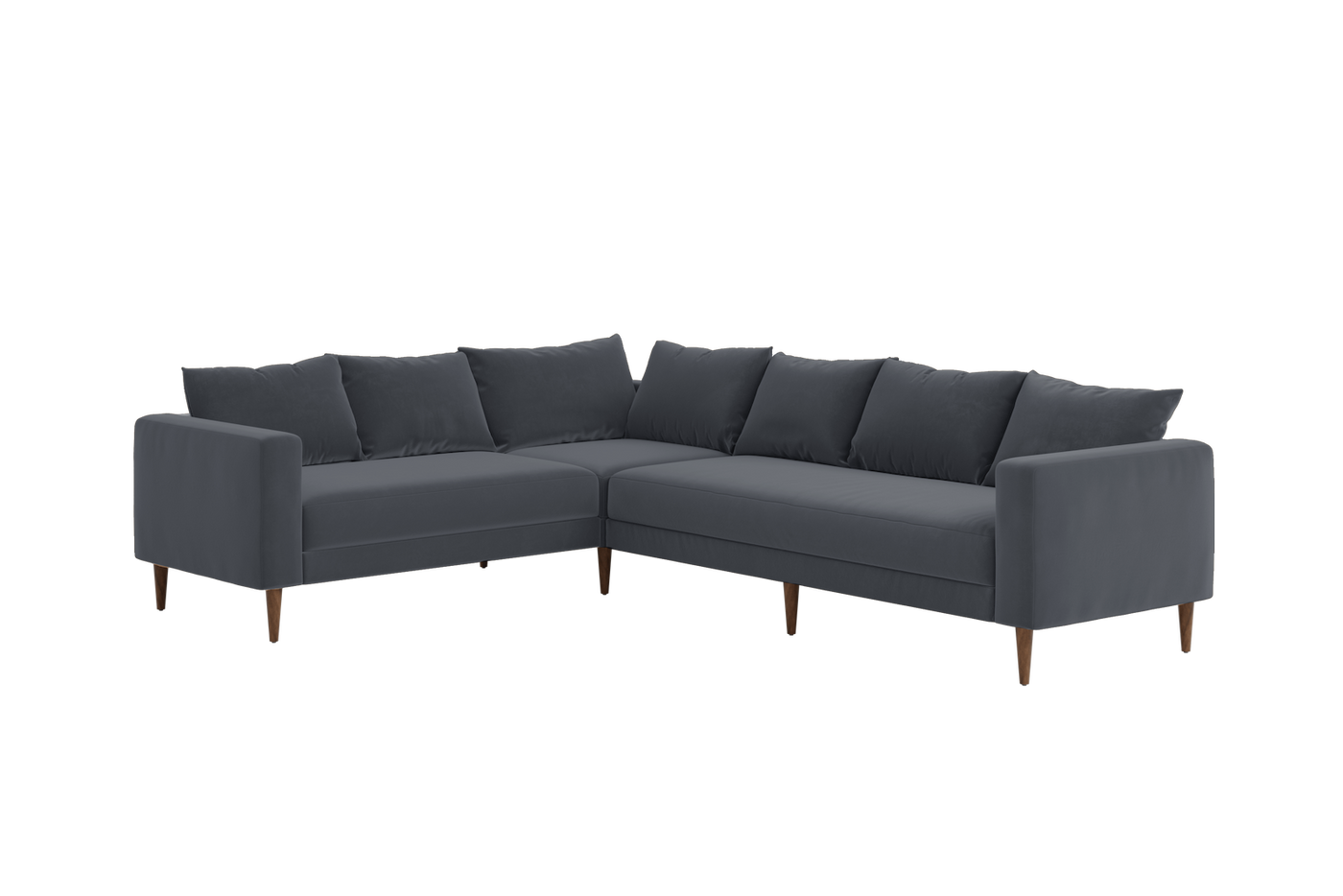 The Essential Corner Sectional (6 Seat) in Recycled Velvet