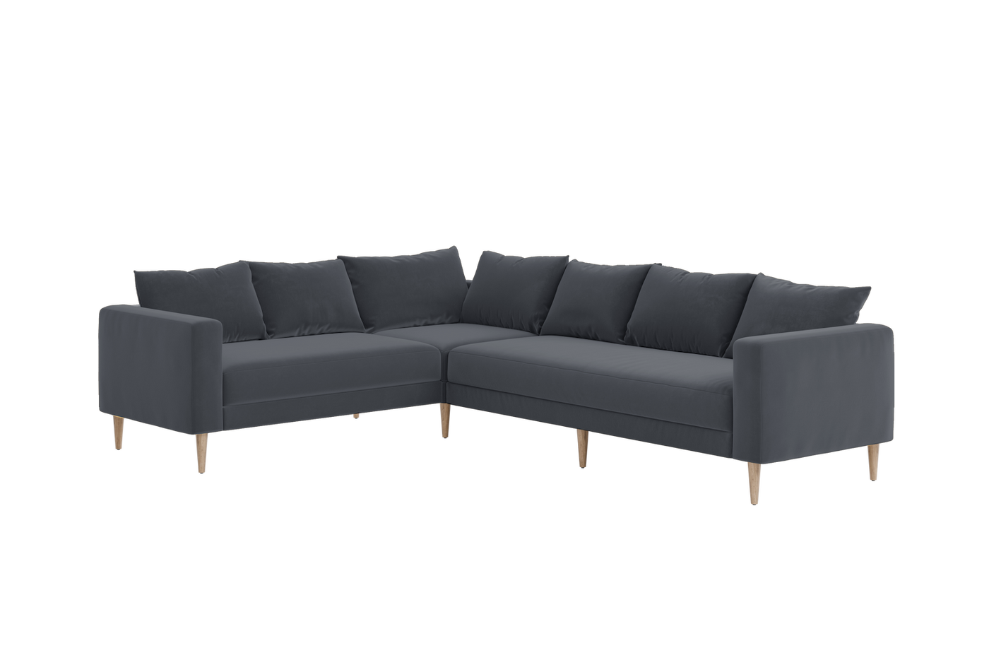 The Essential Corner Sectional (6 Seat) in Recycled Velvet