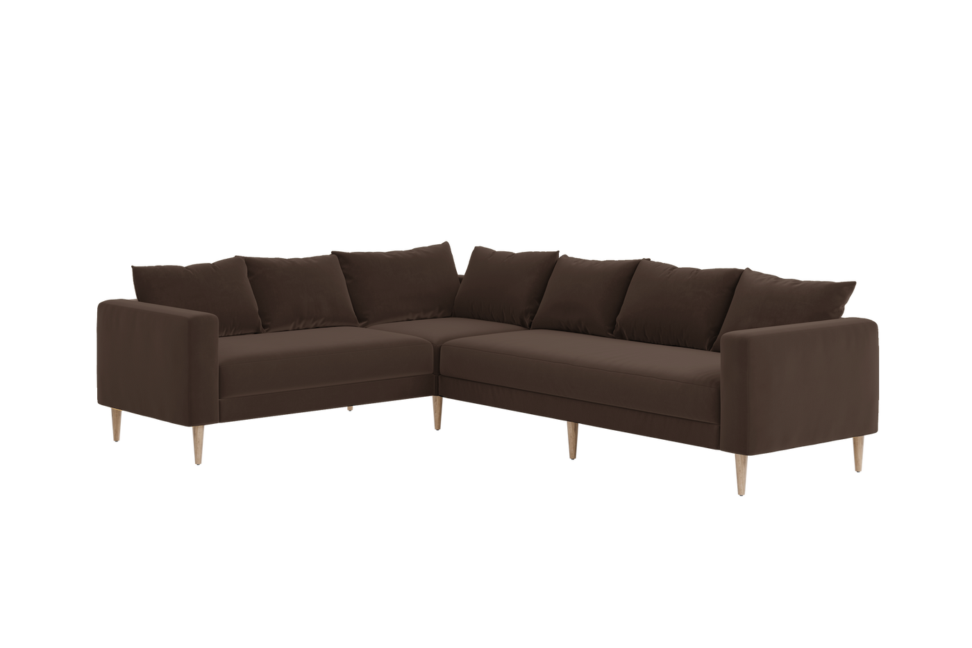 The Essential Corner Sectional (6 Seat) in Recycled Velvet