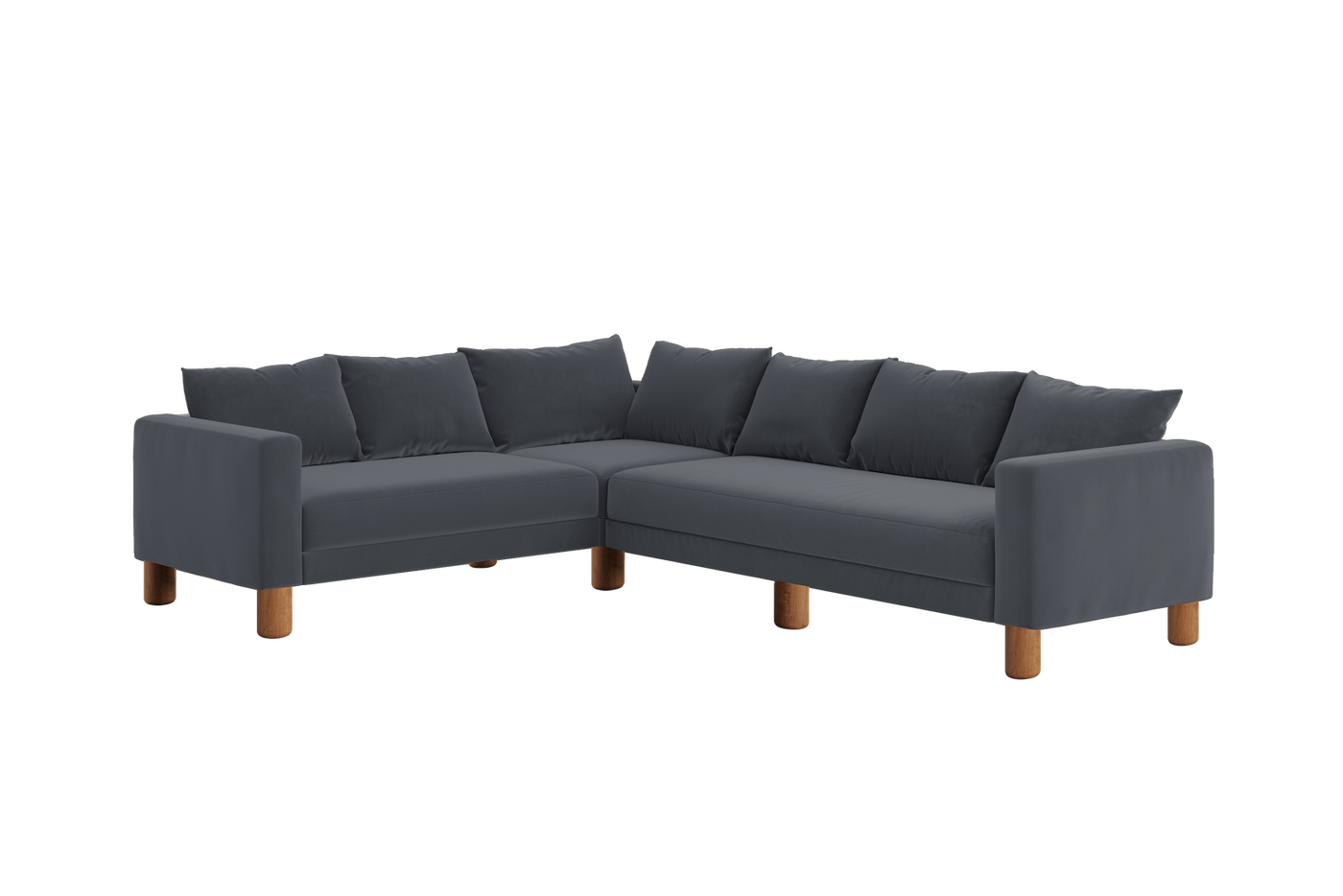 The Essential Corner Sectional (6 Seat) in Recycled Velvet