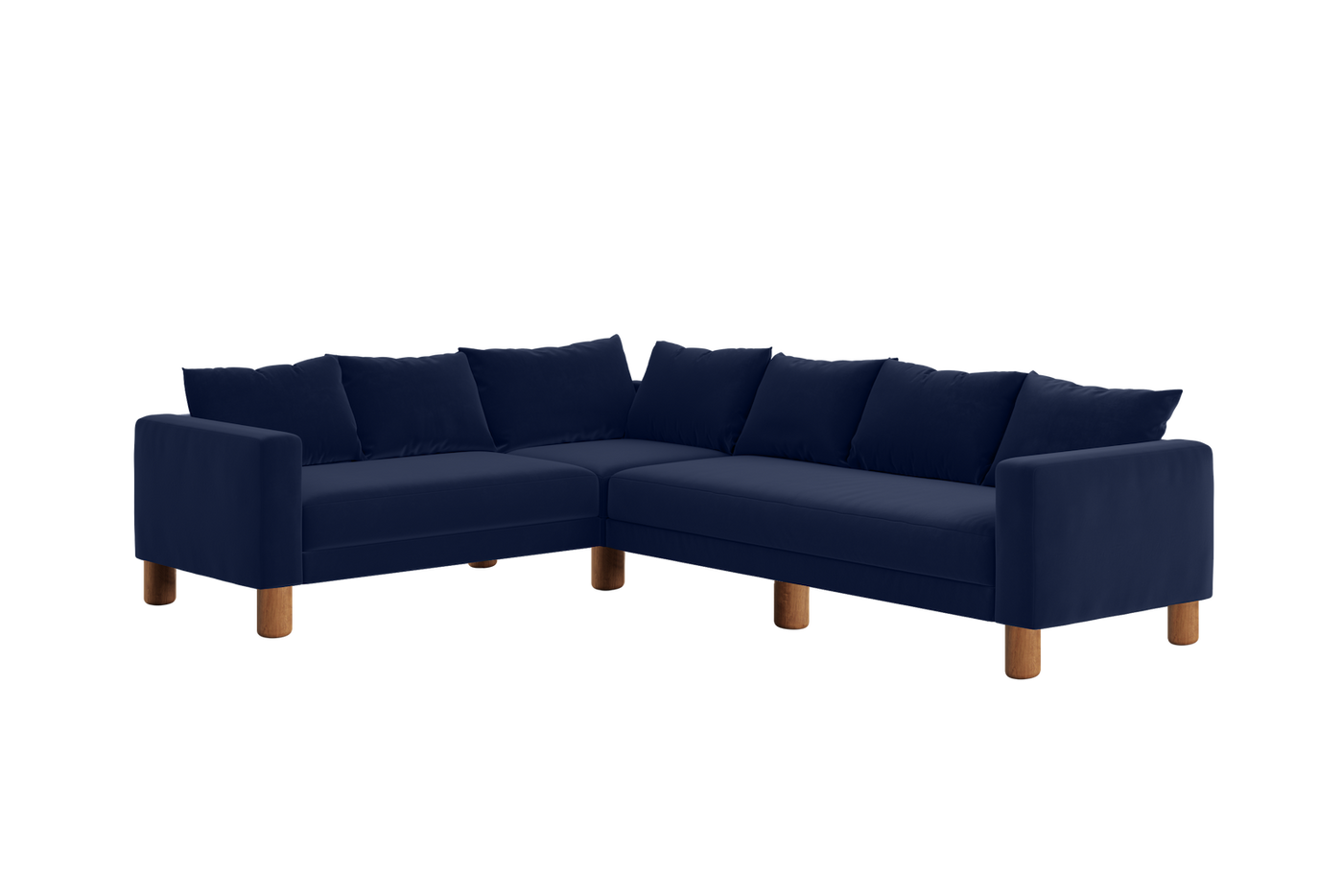 The Essential Corner Sectional (6 Seat) in Recycled Velvet