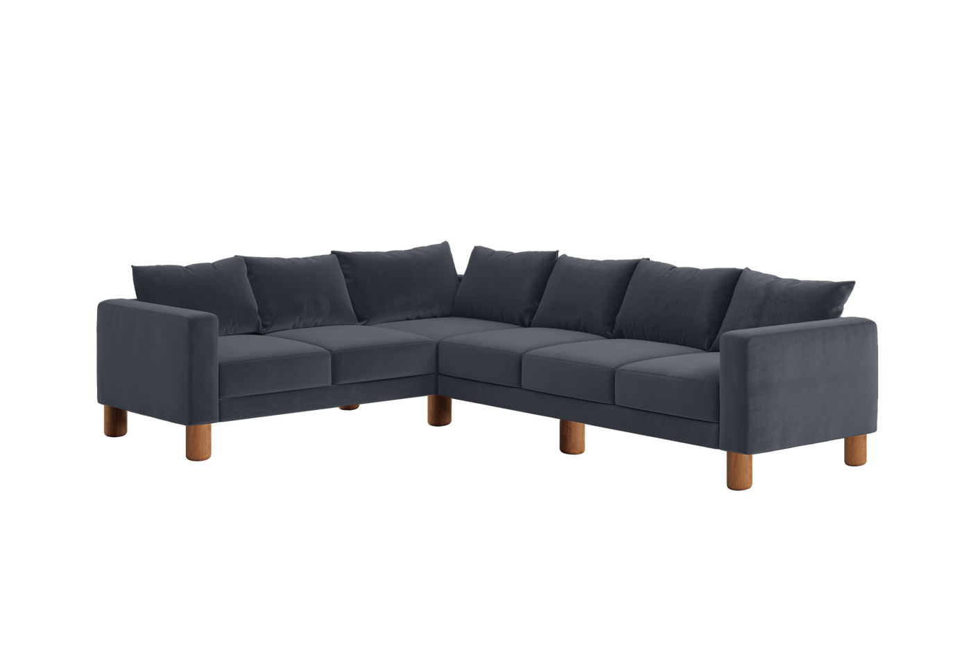 The Essential Corner Sectional (6 Seat) in Recycled Velvet