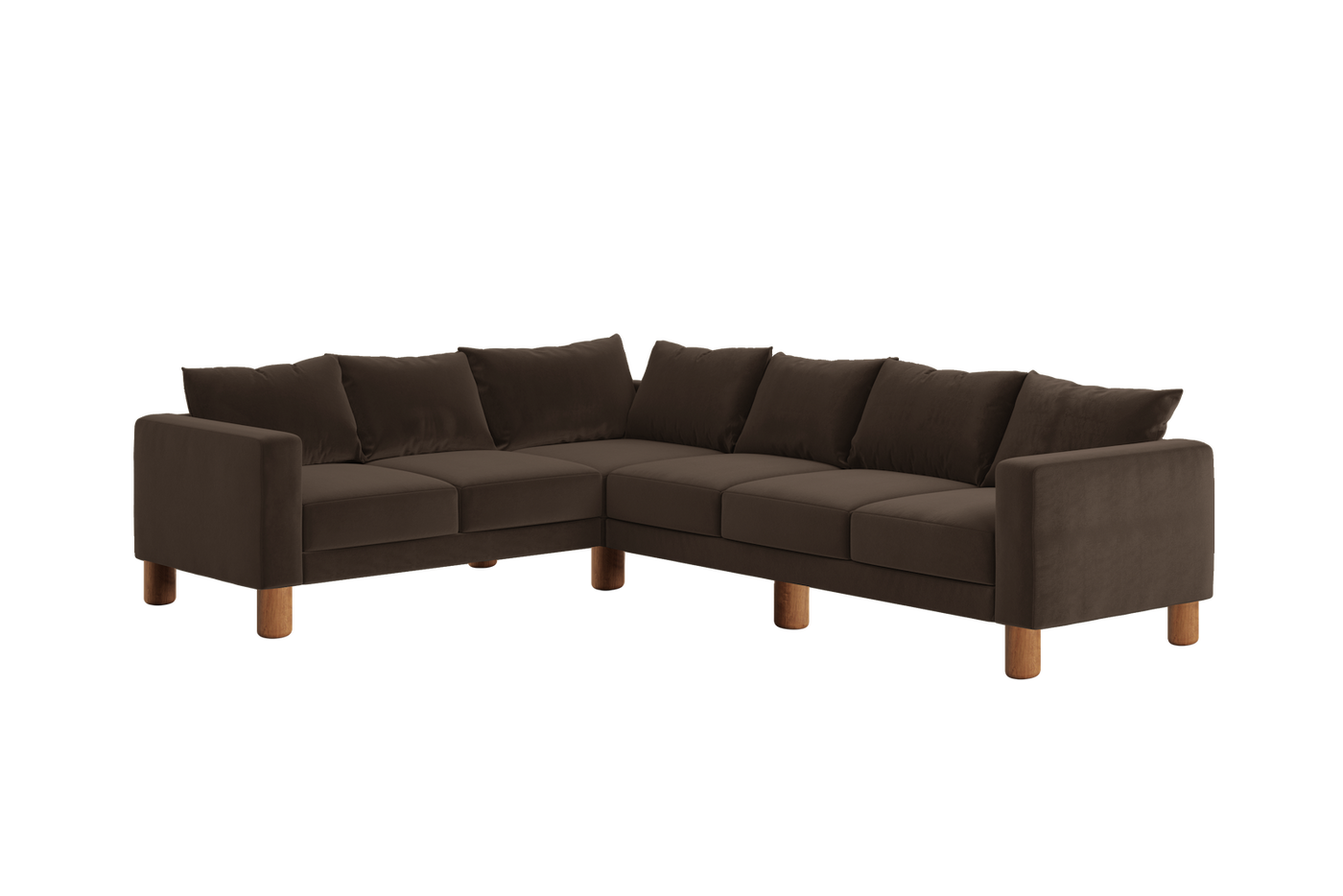 The Essential Corner Sectional (6 Seat) in Recycled Velvet