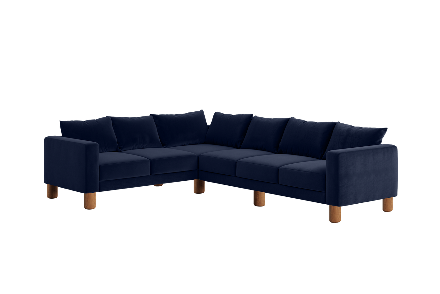 The Essential Corner Sectional (6 Seat) in Recycled Velvet