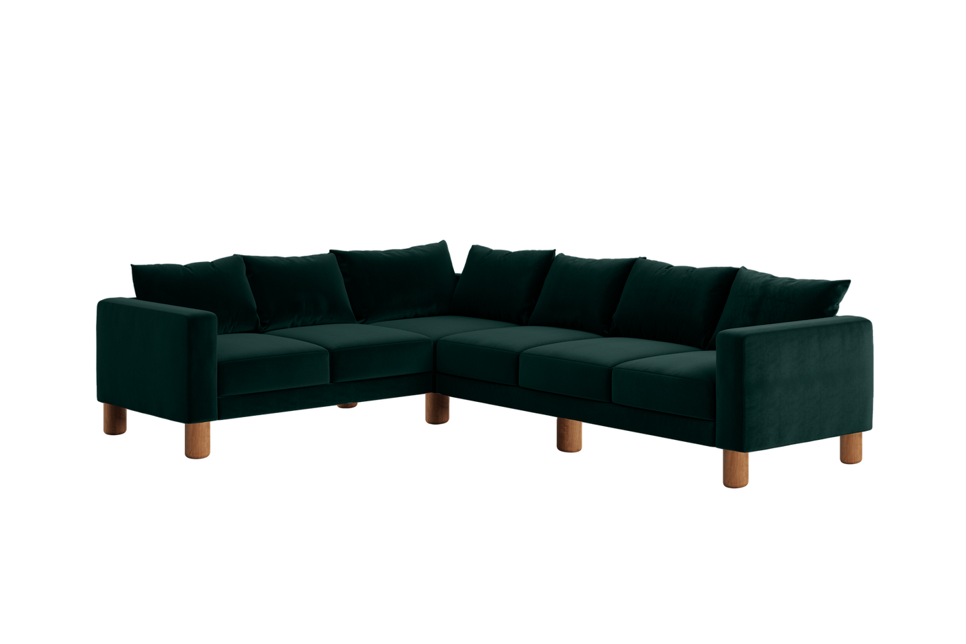 The Essential Corner Sectional (6 Seat) in Recycled Velvet