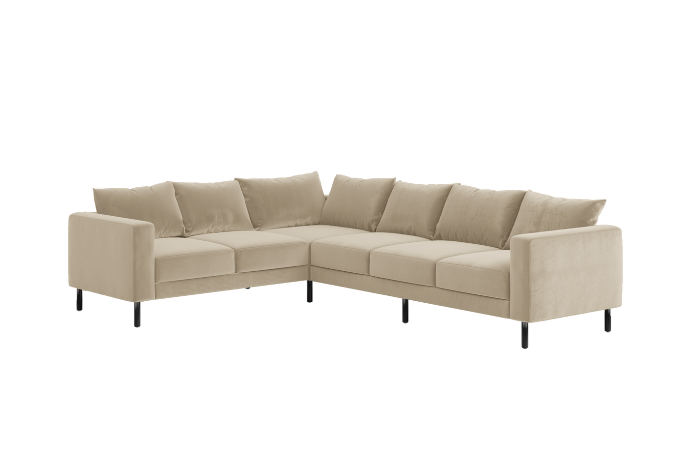 The Essential Corner Sectional (6 Seat) in Recycled Velvet