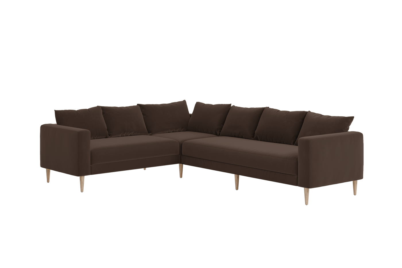 The Essential Corner Sectional (6 Seat) in Recycled Velvet