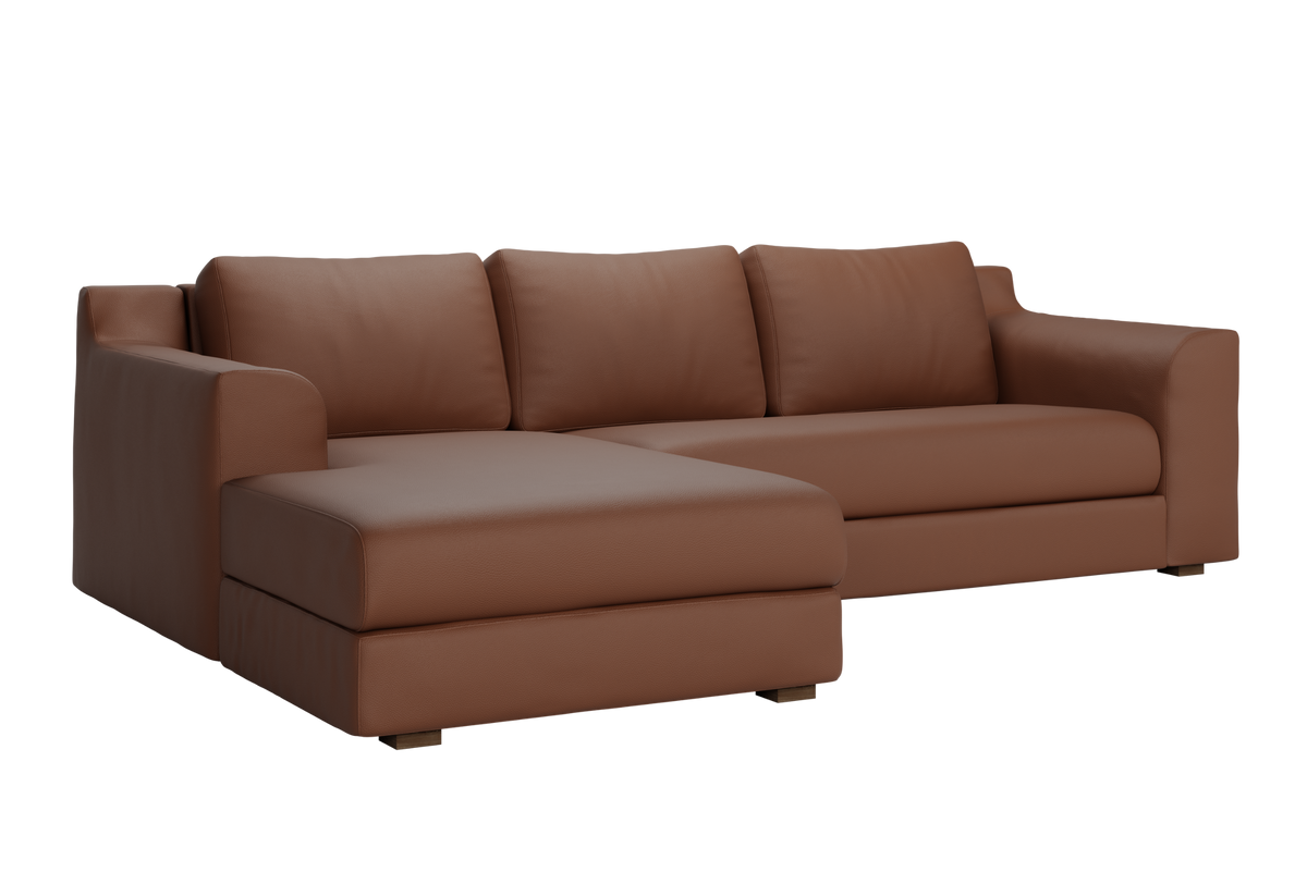Sabai Design · The Elevate Natural Sectional in Cactus Leather | socius design in Rochester, MN