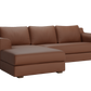 The Elevate Sectional in Cactus Leather