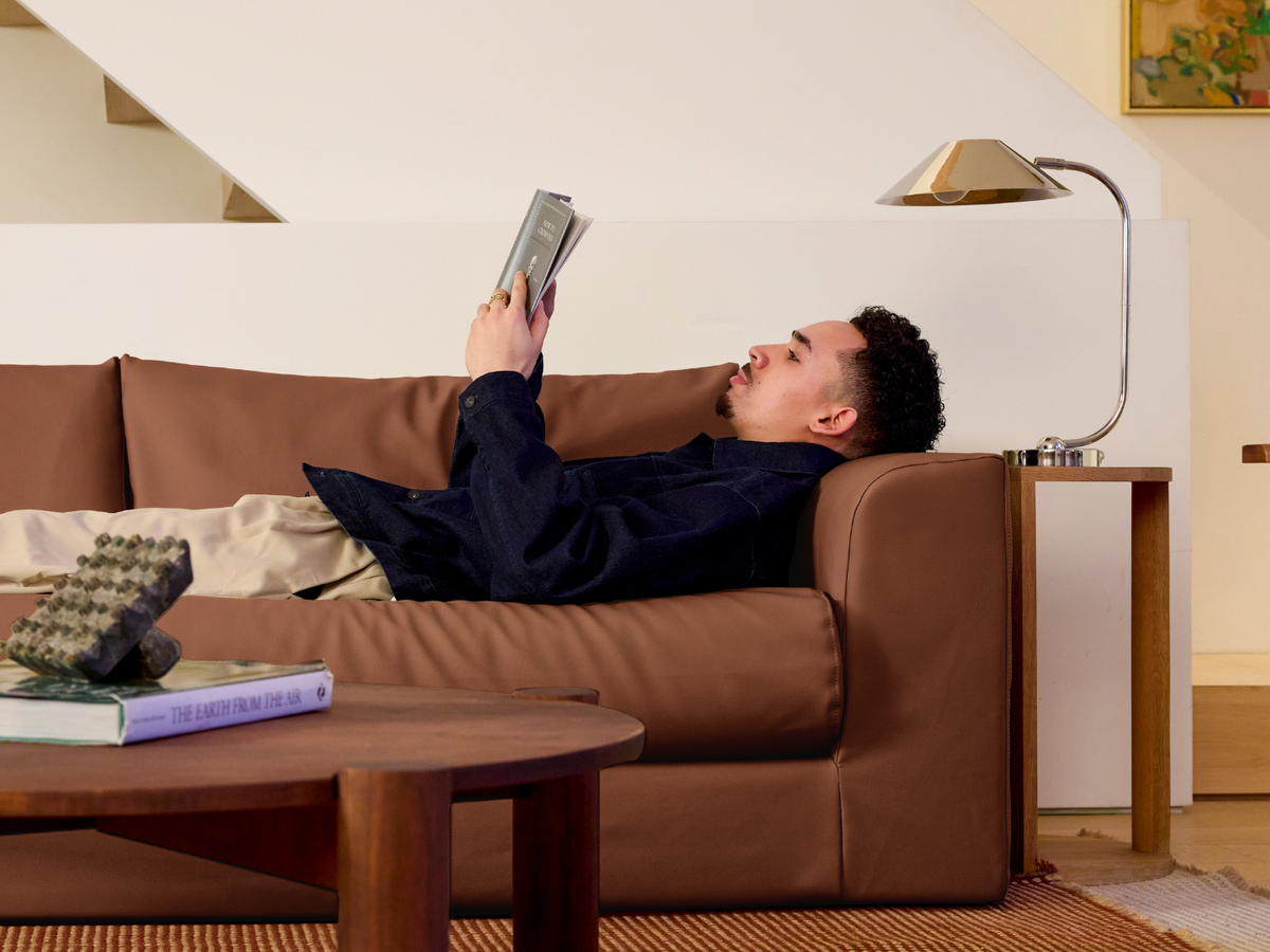 Sabai Design · The Elevate Natural Sectional in Cactus Leather | socius design in Rochester, MN