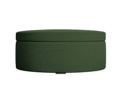 The Evergreen Storage Ottoman in Hemp