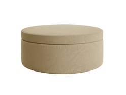 The Evergreen Storage Ottoman in Hemp