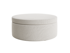 The Evergreen Storage Ottoman in Hemp