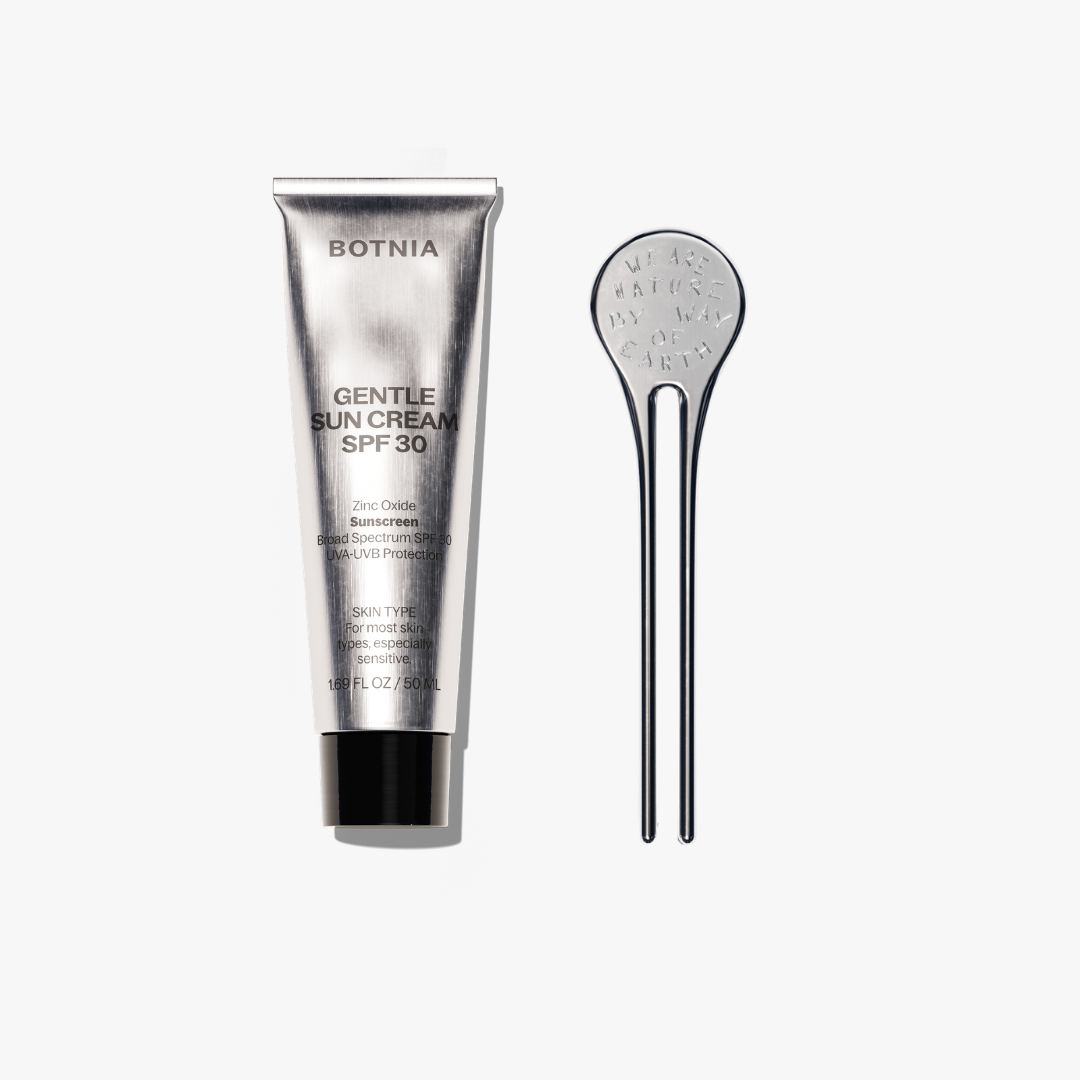 Botnia SPF Tube Key rolling the Gentle Sun Cream tube