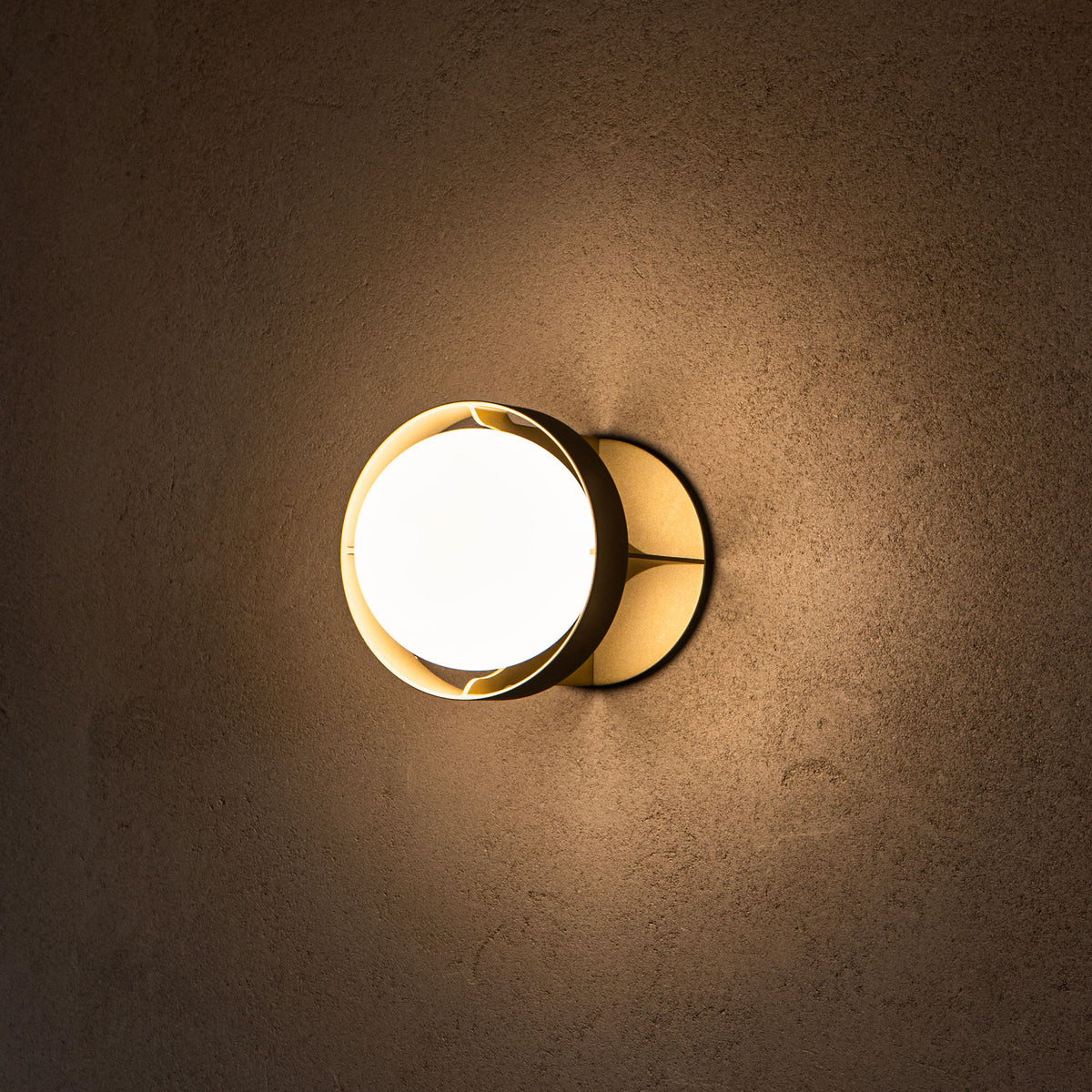 Loop Wall Light in Gold + Sphere IV