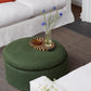 The Evergreen Ottoman in Recycled Velvet