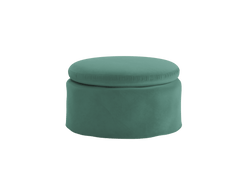 The Evergreen Ottoman in Recycled Velvet