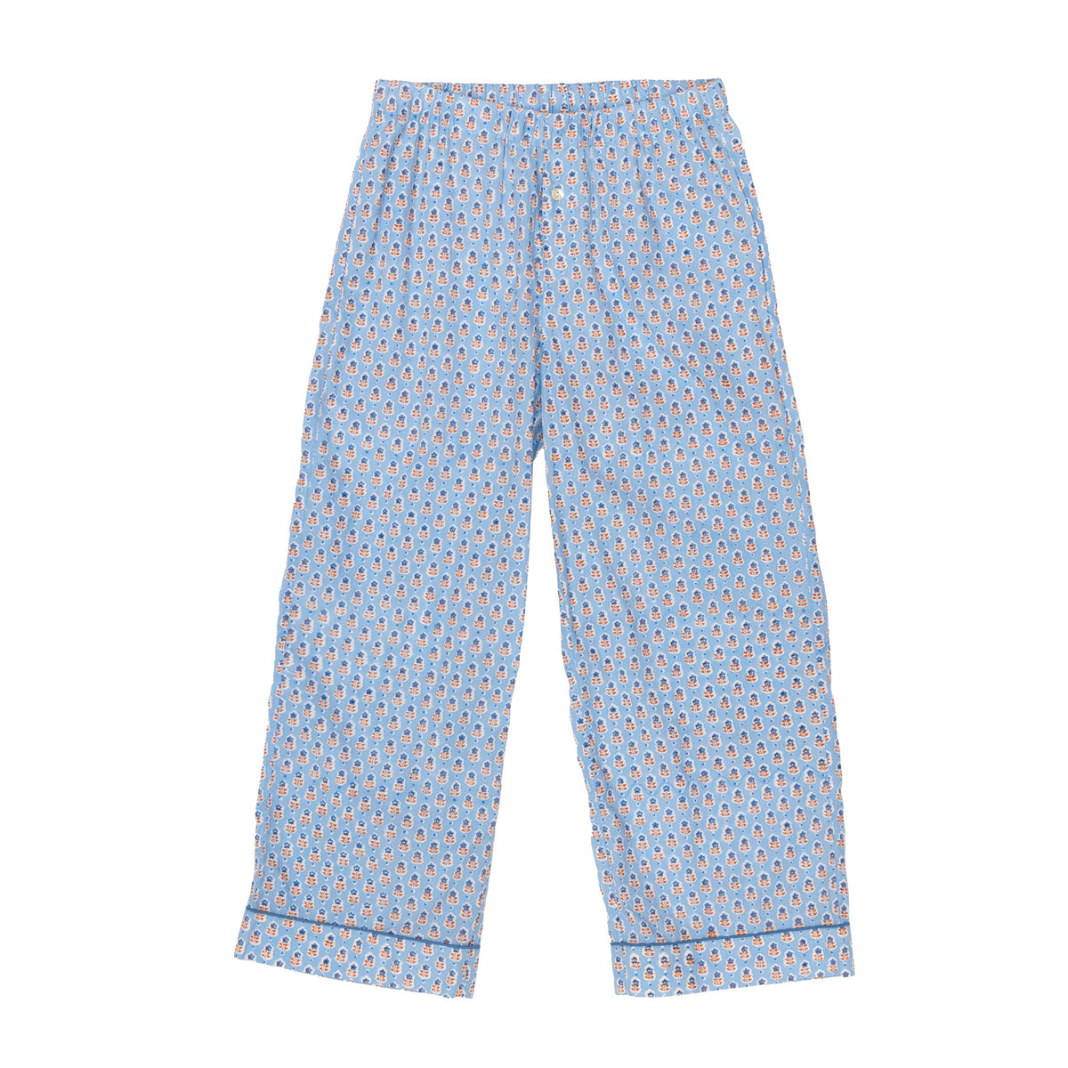 Pijama estampada a mano con bloques | Bluebonnet