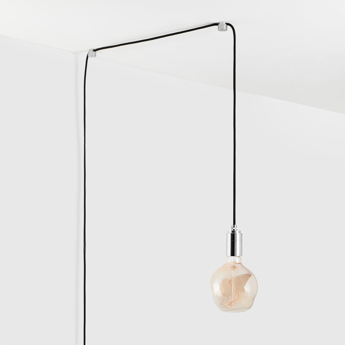 Voronoi I Plug-In Pendant in Stainless Steel