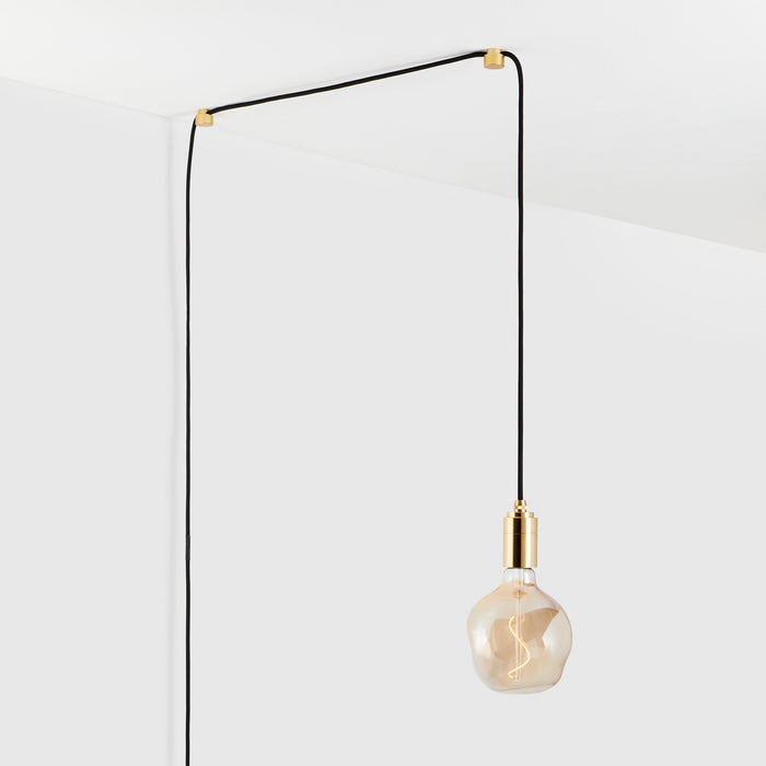 Voronoi I Plug-In Pendant in Brass, socius design