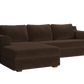 The Elevate Sectional in Recycled Velvet