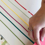 Happy Stripe · Hand-Painted Card