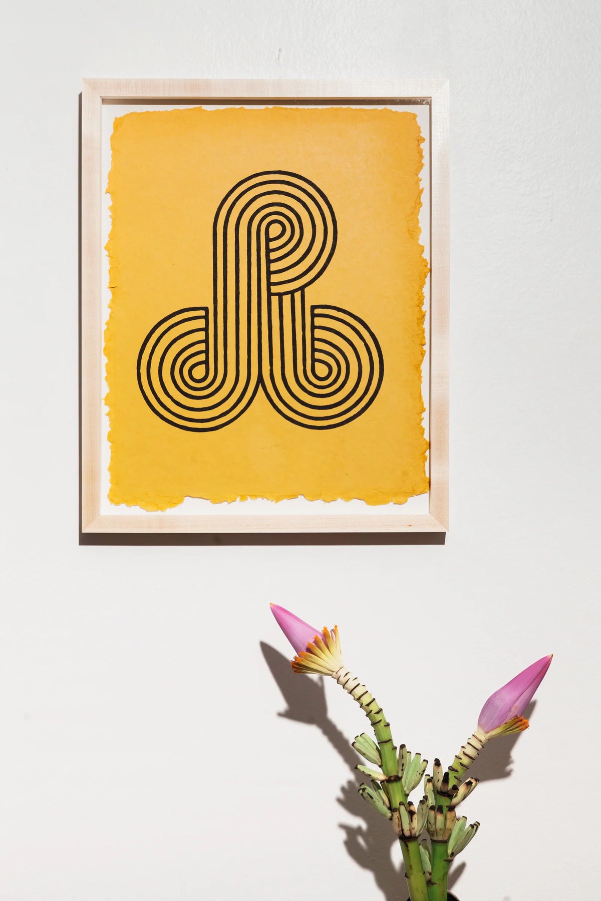 Block Shop · Trillium Woodblock Print + Maple Hanging Rails