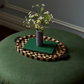 The Evergreen Ottoman in Recycled Velvet