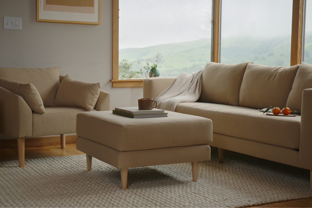 Sabai Design · The Essential Ottoman in Cactus Leather | socius design in Rochester, MN